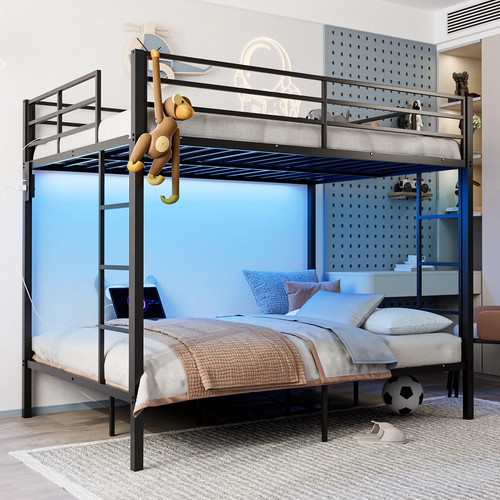 Full over metal - metal, bed