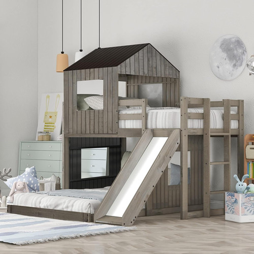 Twin over full bunk bed - bunk,