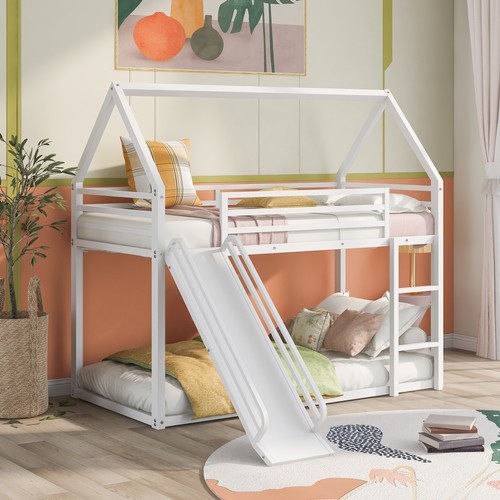 Twin over house bunk - bunk, bed
