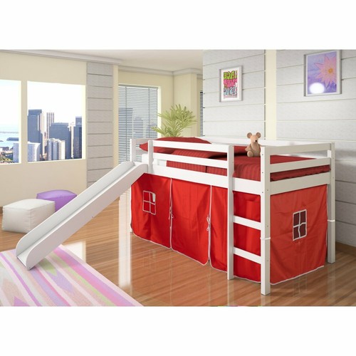White wooden junior loft - wooden,